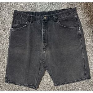 Wrangler Shorts Men 36 Black Denim 100% Cotton 5-Pockets Classic Outdoor USA